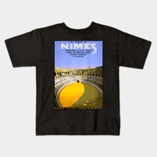 Vintage Travel Poster Nimes France Kids T-Shirt